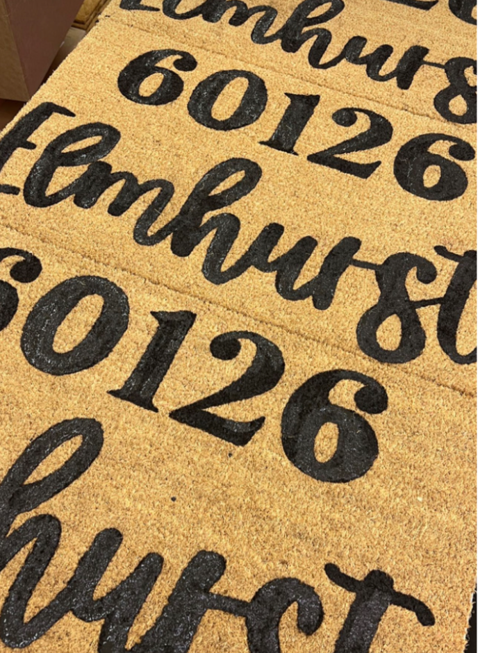 Miss Molly Designs - Outdoor Welcome Mat Elmhurst 60126