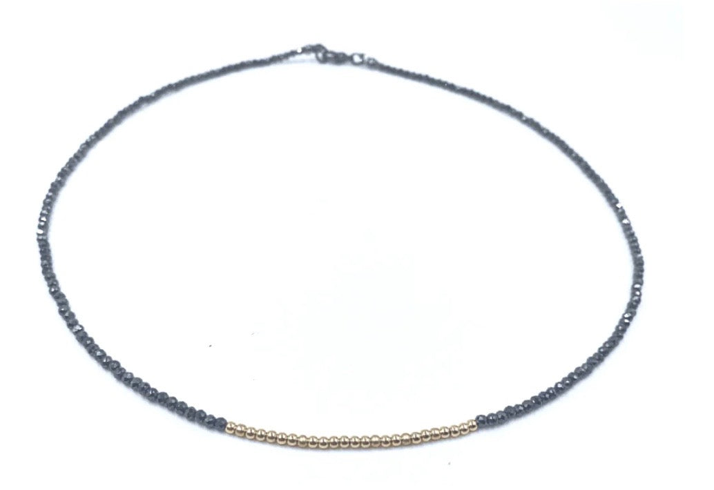 Erin gray karma gold filled + pyrite layering necklace