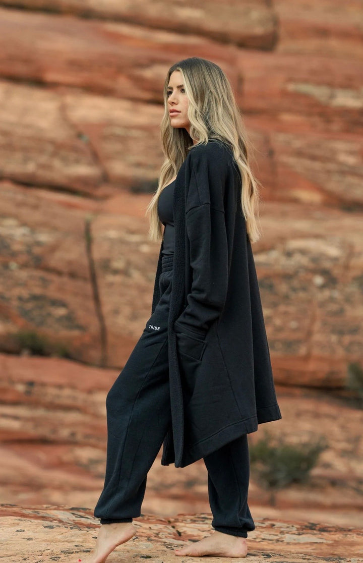 Tribe Kelley Butter Duster Cardi Black