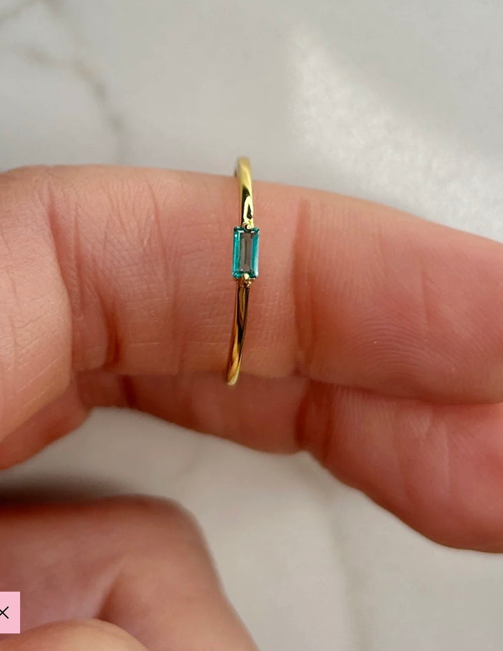 The Crystal Boutique Emerald Stacking Ring