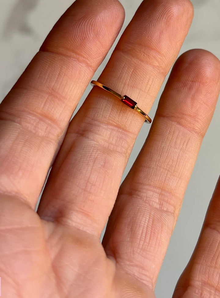 The Crystal Boutique Ruby Stacking Ring
