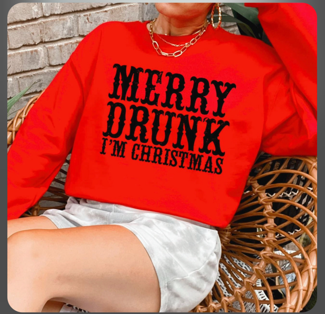 Bloomnstyle - Merry Drunk I'm Christmas sweatshirt