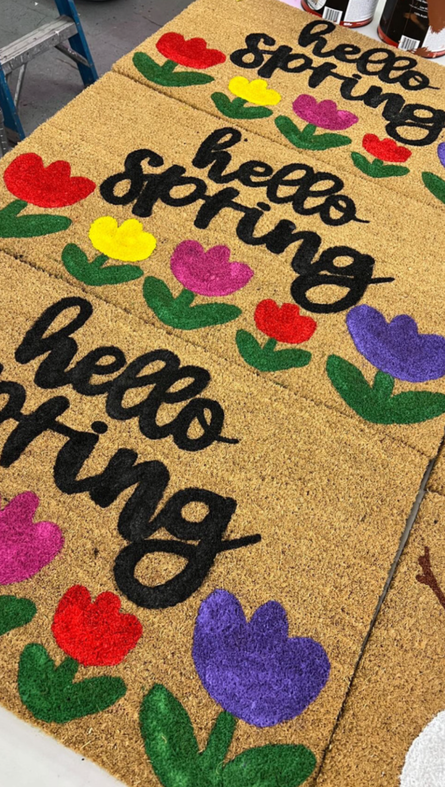 Miss Molly Design - Outdoor Welcome Mat 'Hello Spring'